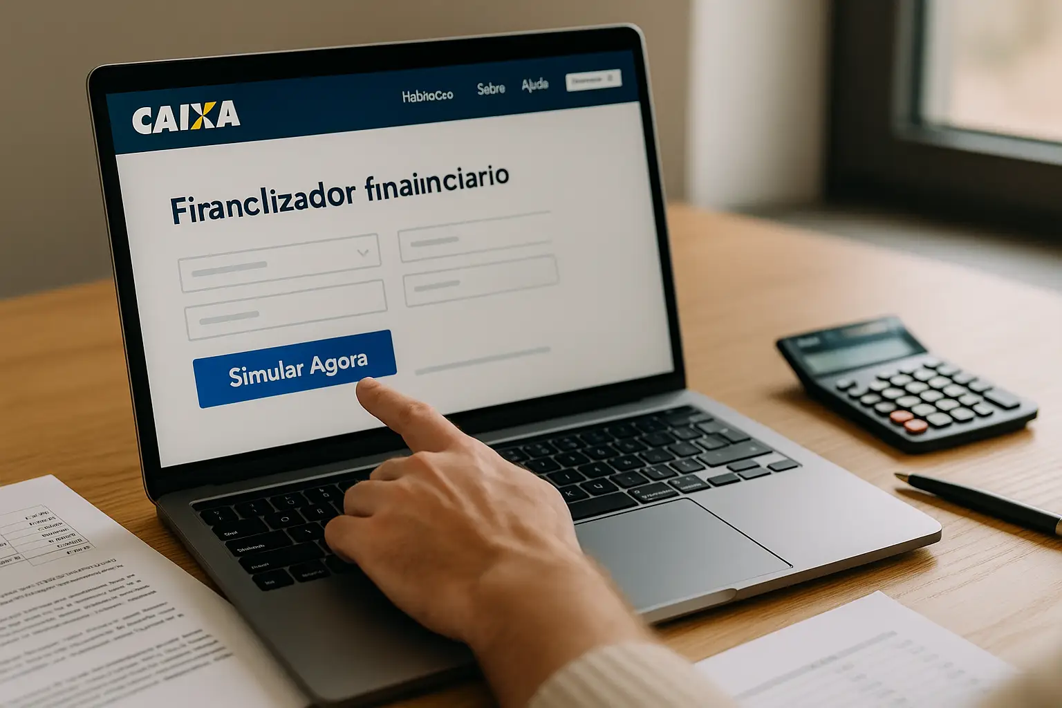 Cliente aprovando financiamento no balcão